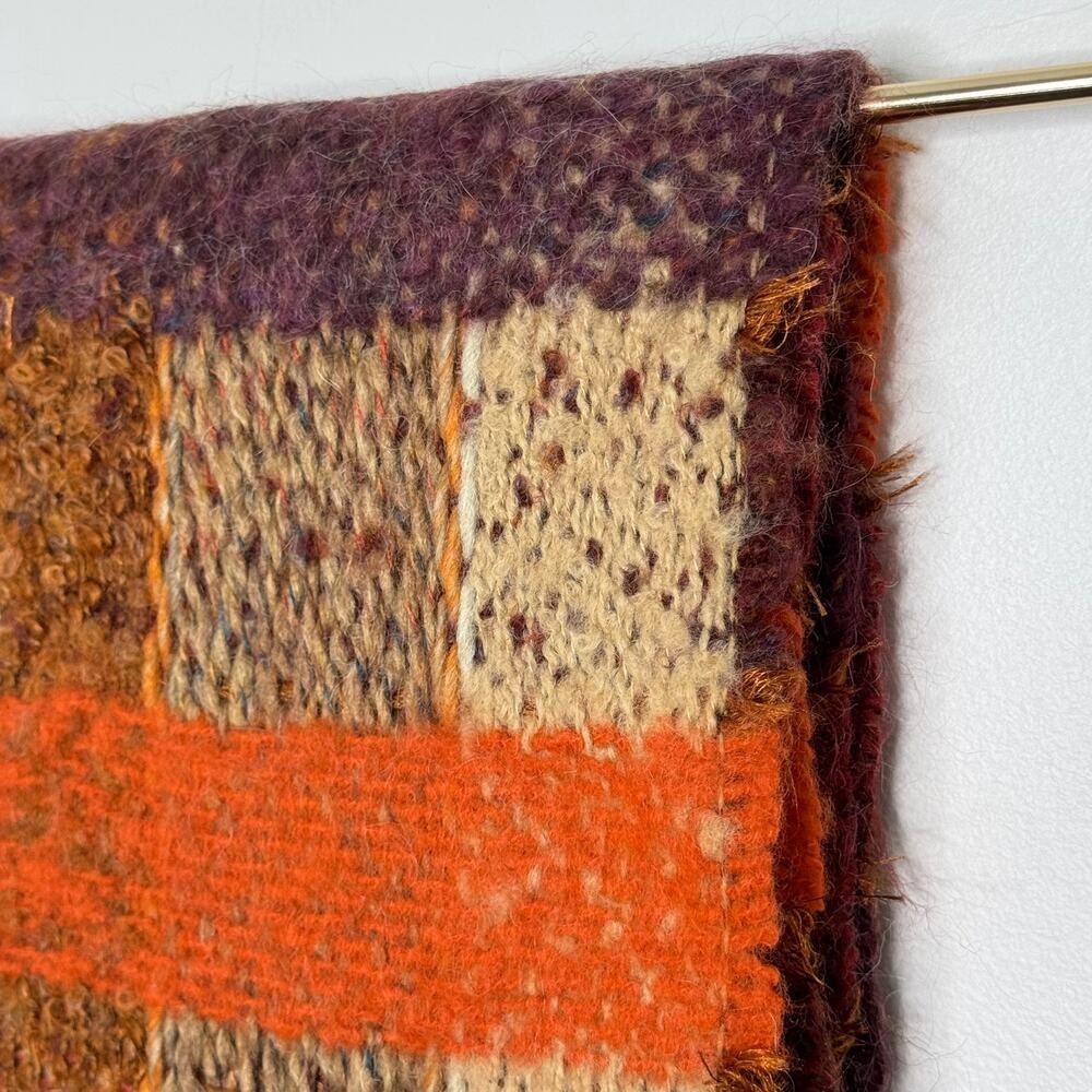 P. Cornillon Wool Blend Patchwork Scarf - image 3